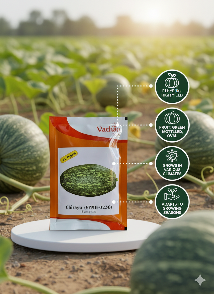 Chirayu F1 Pumpkin Hybrid | Home Gardening Seeds