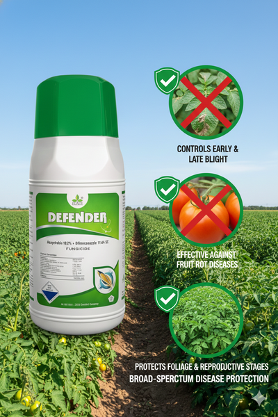 डिफेंडर (एज़ोक्सीस्ट्रोबिन 18.2% + डिफिनोकोनाज़ोल 11.4% एससी)
