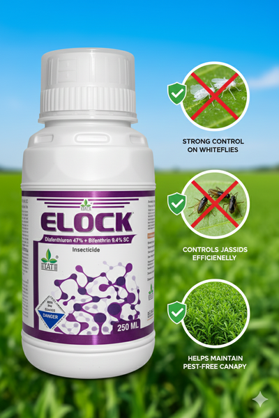 ईलॉक (डिफेंथियूरॉन 47.0 % + बाइफेंथ्रिन 9.4 % एससी)