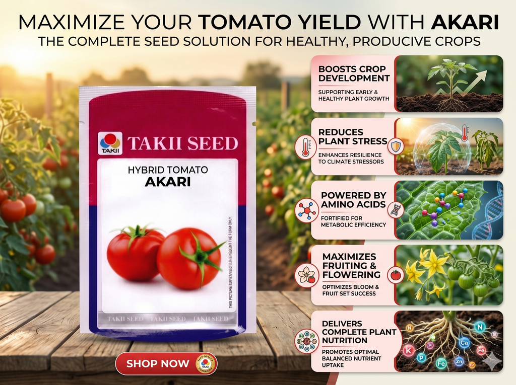 Hybrid Tomato Akari F1 Seeds | High Yield Red Tomato Variety