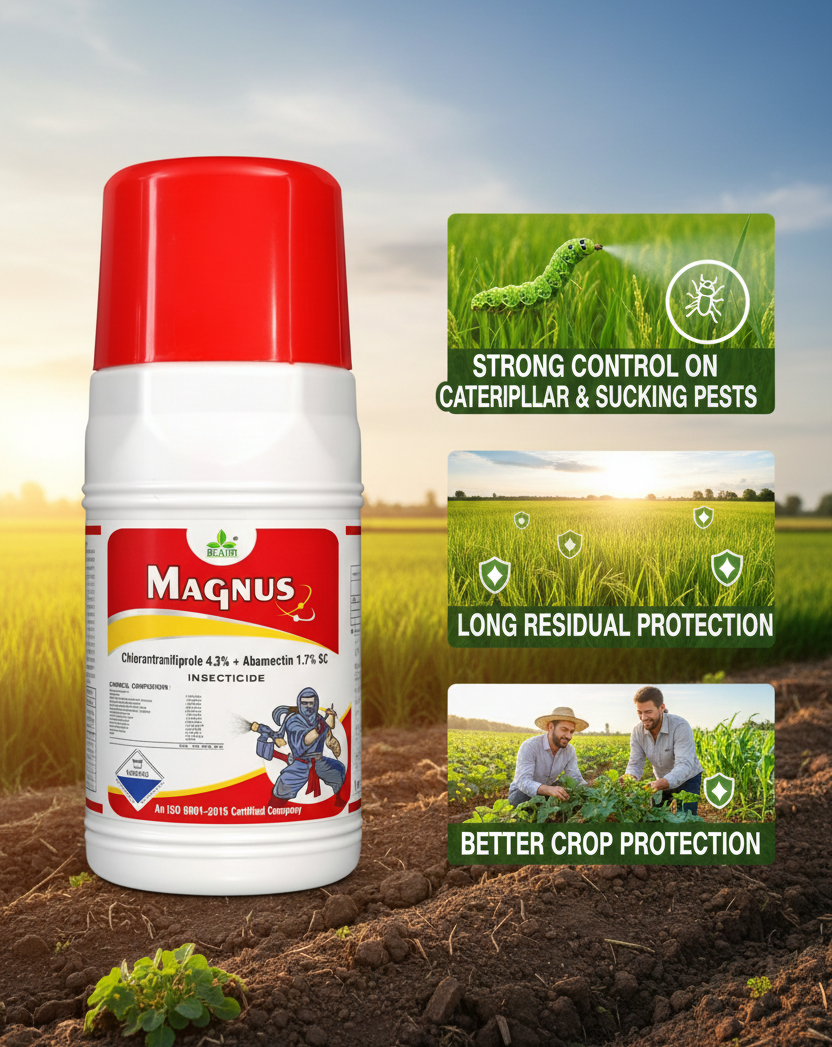 मैग्नस (क्लोरेंट्रानिलिप्रोले 4.3% + एबामेक्टिन 1.7% एससी)