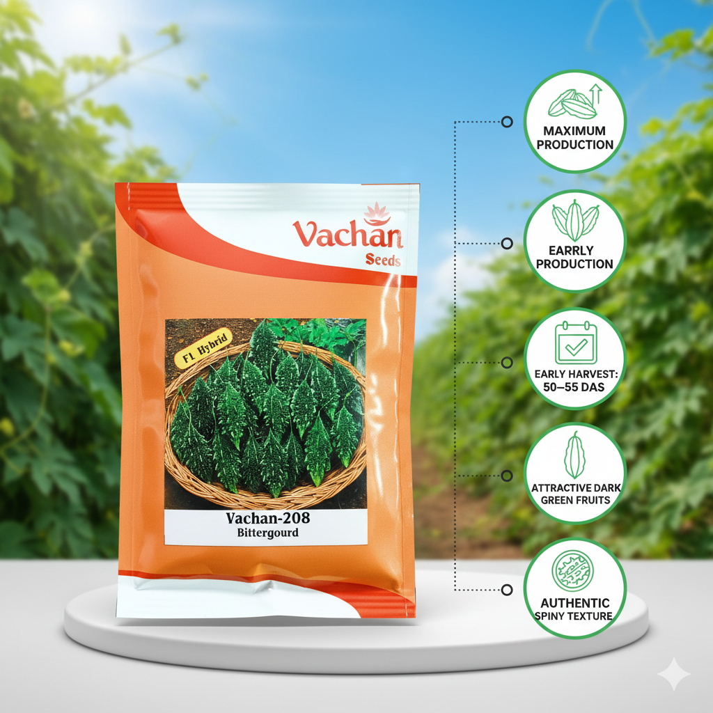 वचन 0208 एफ1 करेला हाइब्रिड | घरेलू बागवानी के बीज
